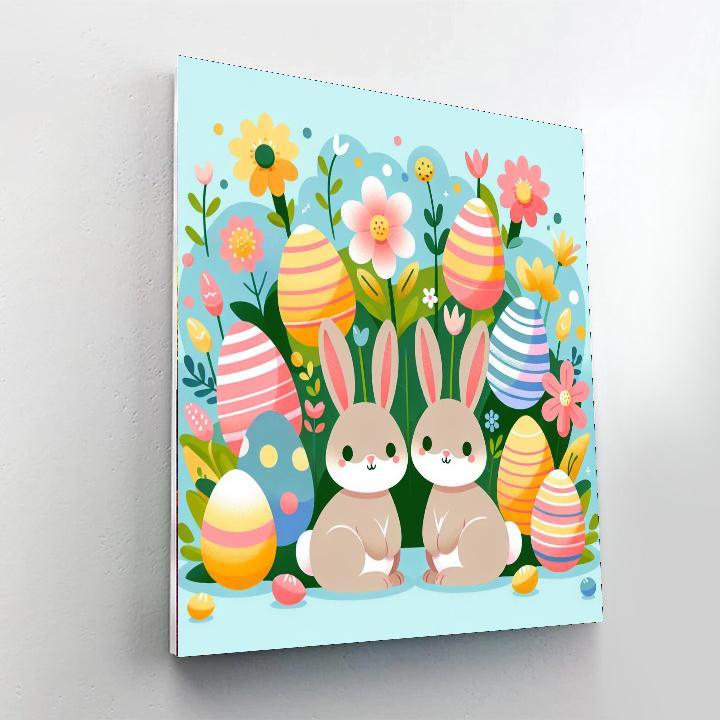 Easter Bunny Celebration Painting By Numbers Kit