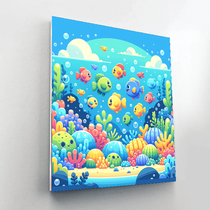 Funky Fish Friends DIY Paint By Numbers