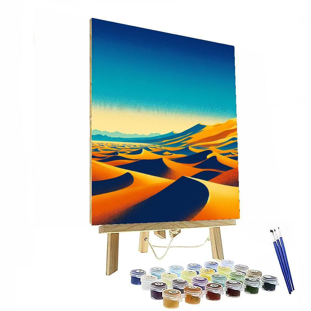 Amber Desert Landscape Paint By Numbers Art