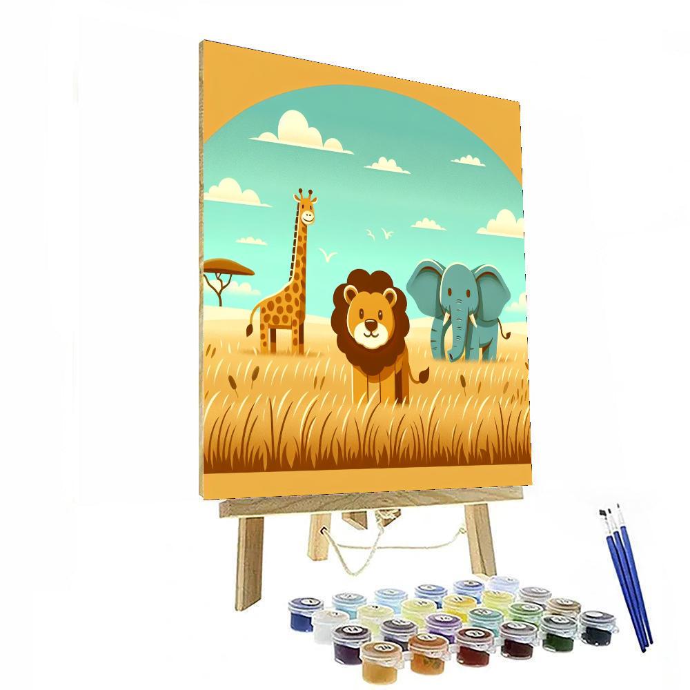 Safari Of The Animal Kingdom Paint By Number