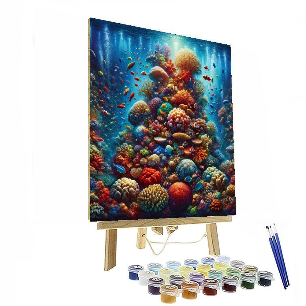 Radiant Coral Symphony Paint By Numbers Art