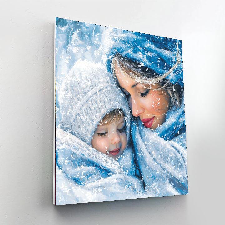 First Snowfall Magic DIY Paint By Numbers