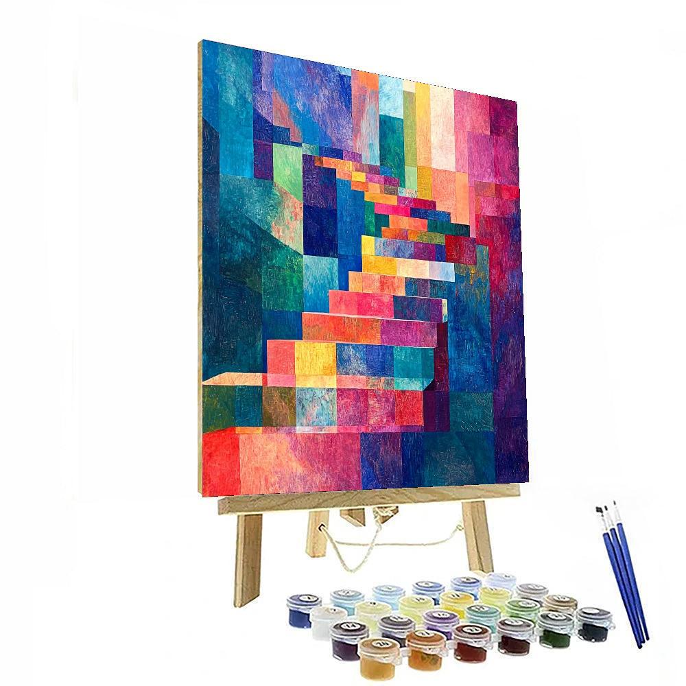 Paul Cézanne Inspired Dreamscape Geometry  Paint By Numbers Kits