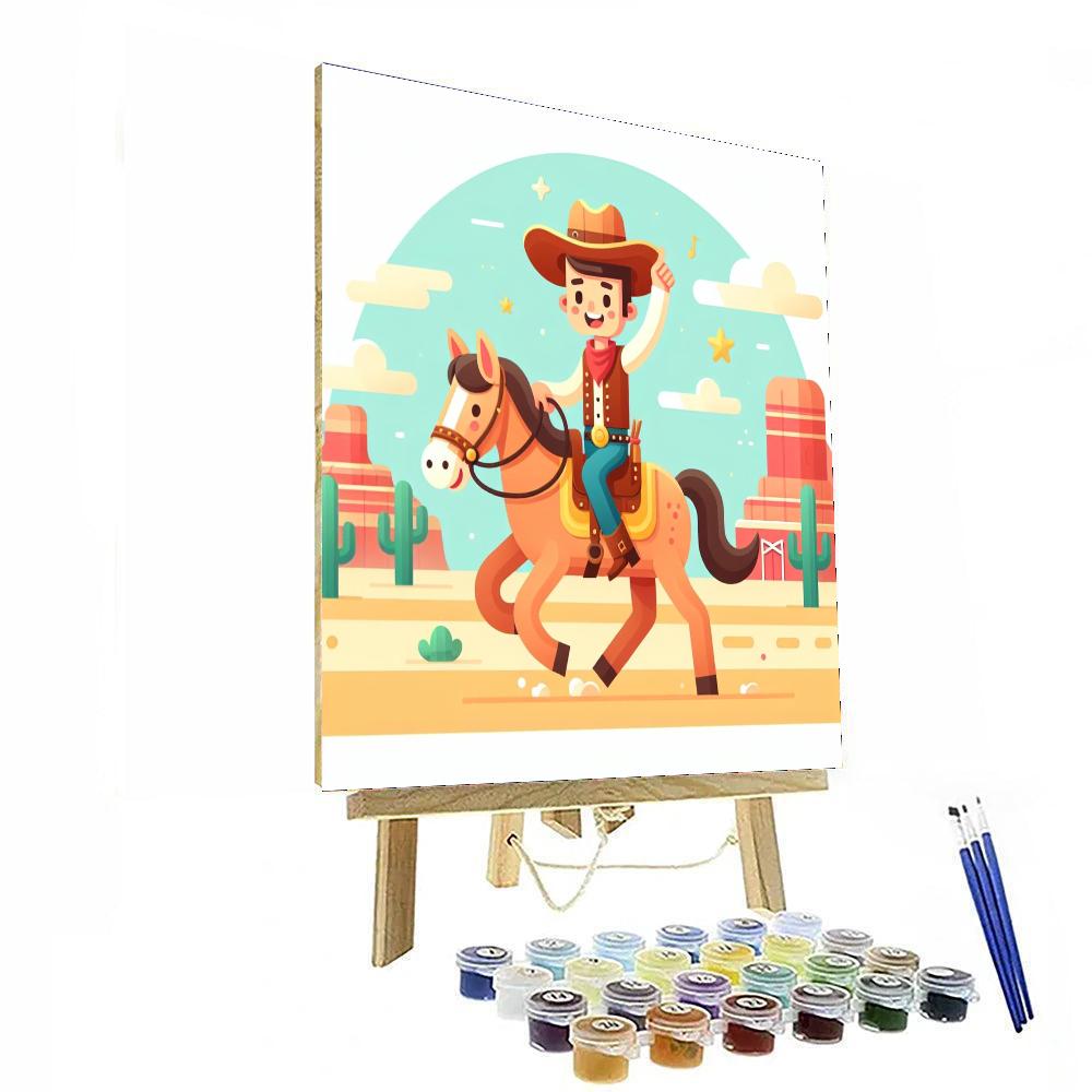 Wild West Rodeo Ride Paint By Numbers Art