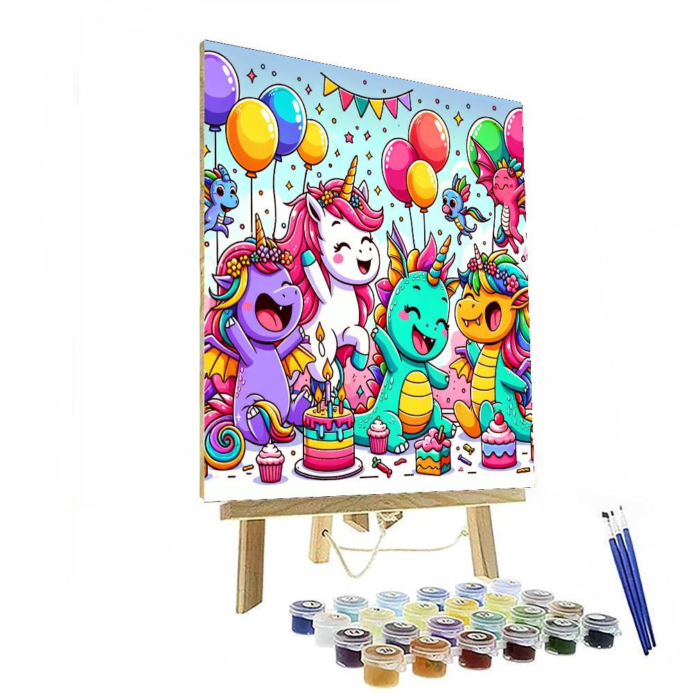 Magical Creatures Party Painting Number Kit