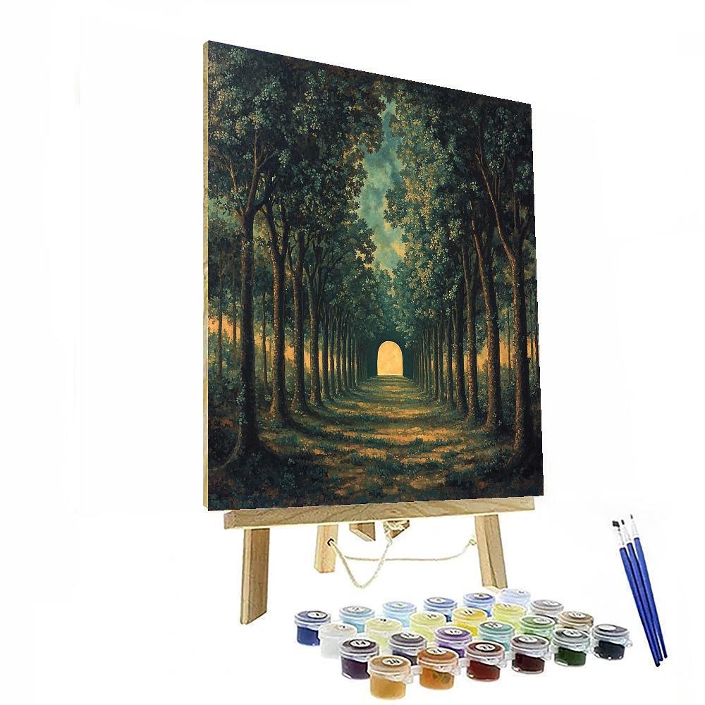 René Magritte Inspired Mystical Forest Illusions  Painting Number Kit