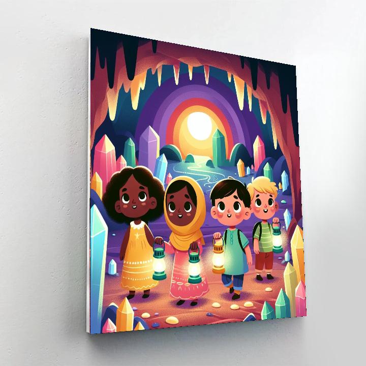 Glittering Gem Grotto Numbered Painting Kits