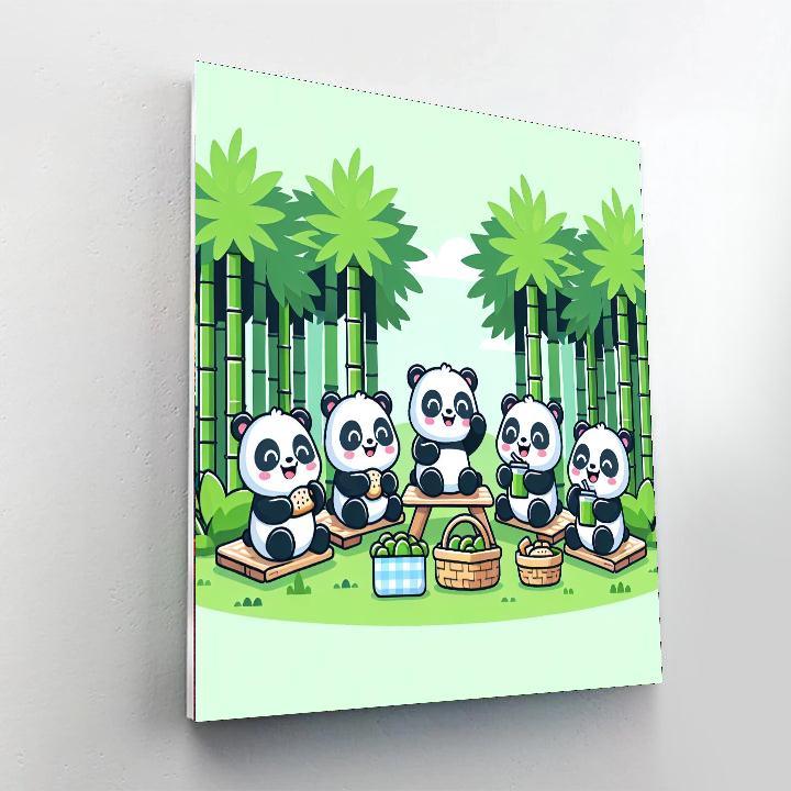 Panda Picnic Paradise Paint By Color