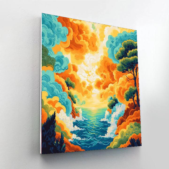 Michelangelo Inspired Whimsical Elements  Paint By Numbers