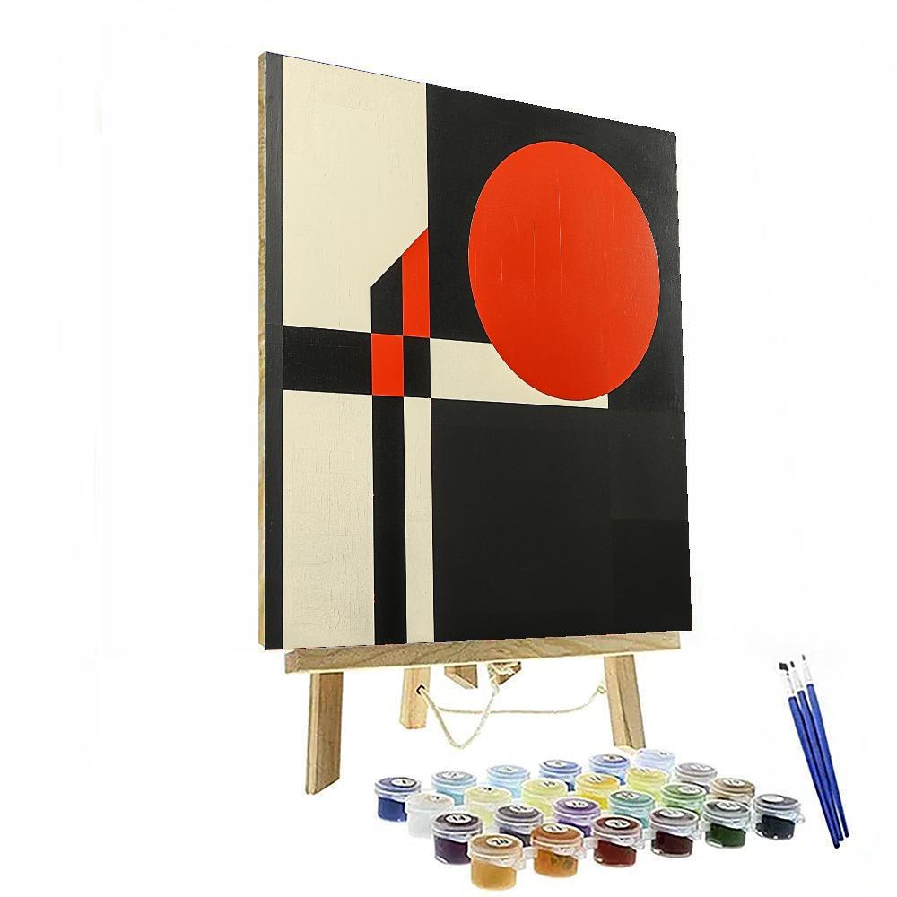 Kazimir Malevich Inspired Minimalist Contrast  DIY Paint By Numbers