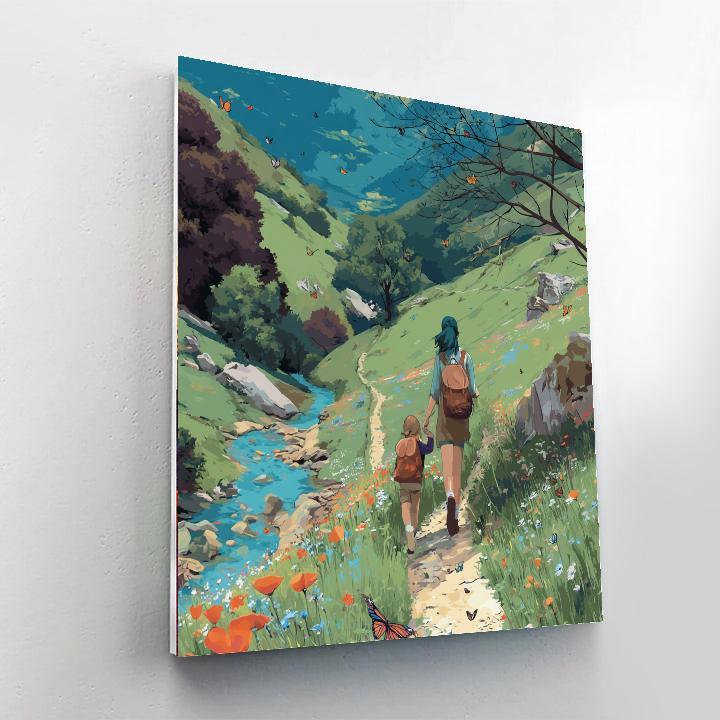 Mom And Child’s Nature Adventure Painting Number Kit