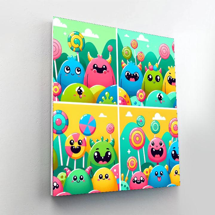 Friendly Monsters Unite Painting Number Kit