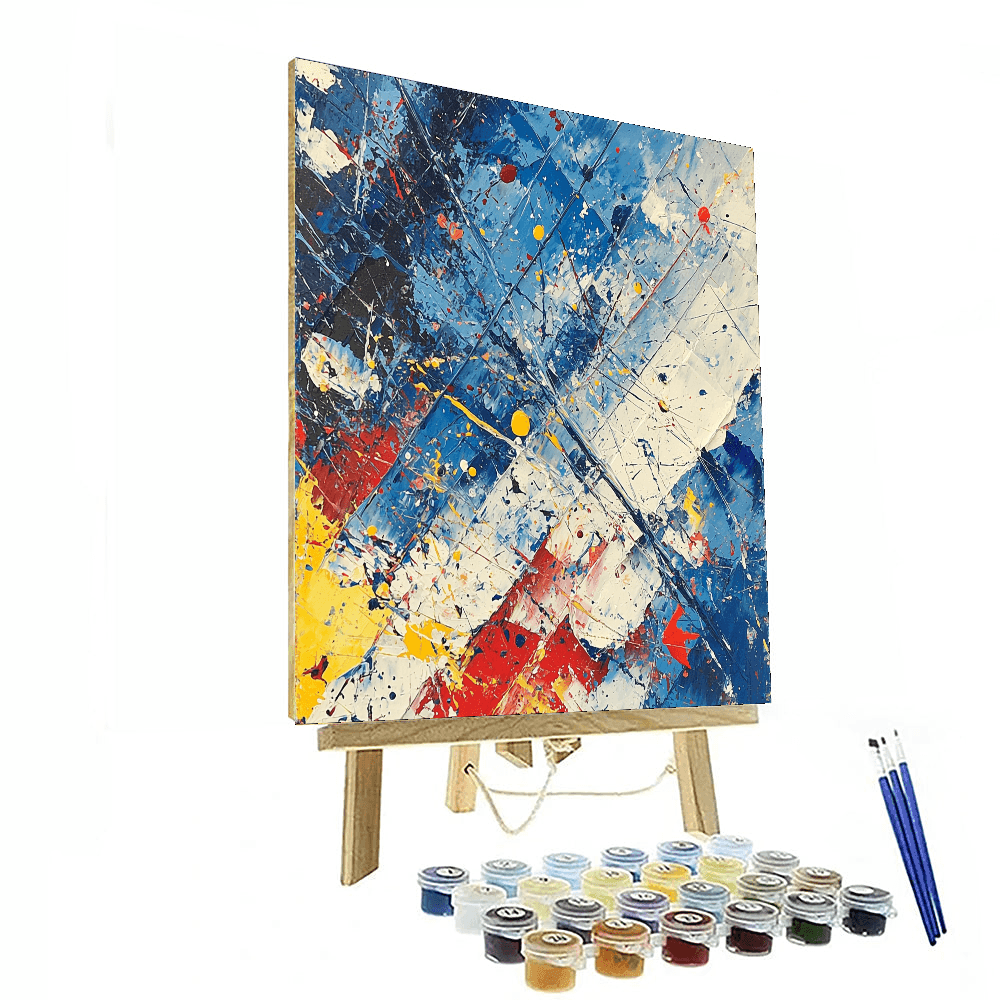 Jackson Pollock Inspired Abstract Vibrations - DIY Painting By Numbers Kit