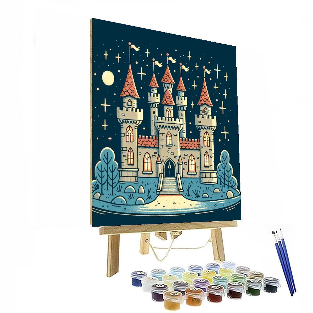 Magical Starry Castle Paint By Numbers Art
