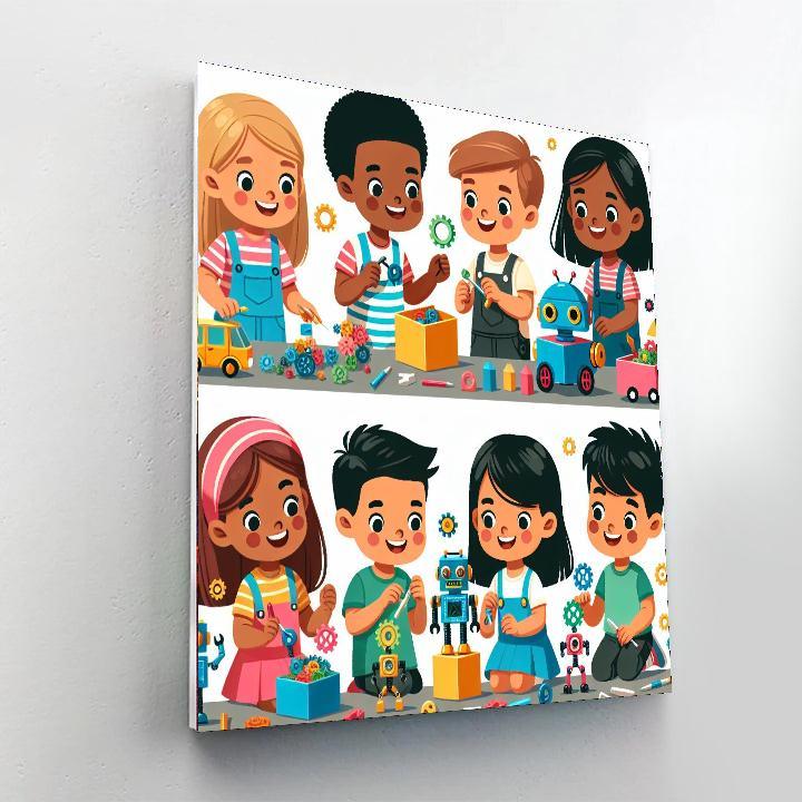 Robot Builder Challenge Numbered Painting Kits