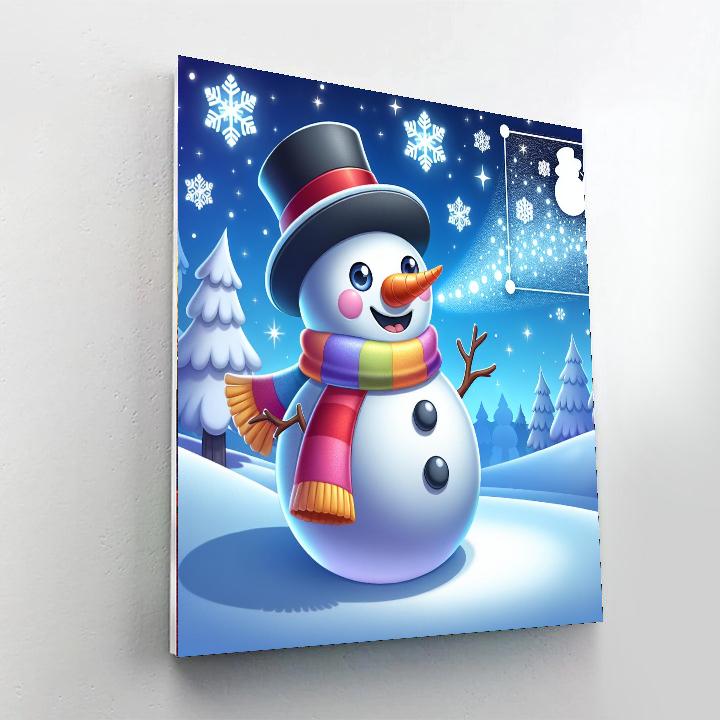 Magical Snowman Painting By Numbers Kit