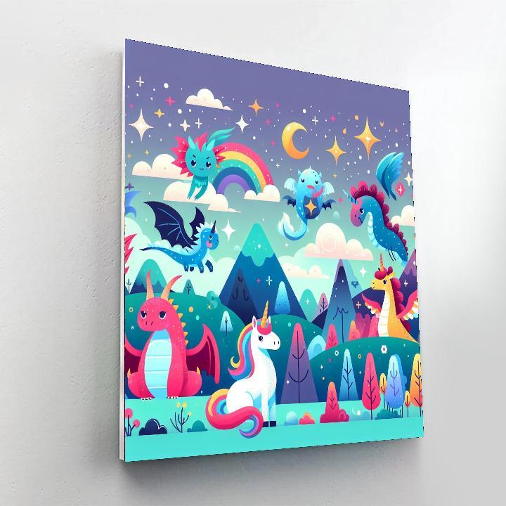 Mystical Mythical Beasts Painting By Numbers Kit