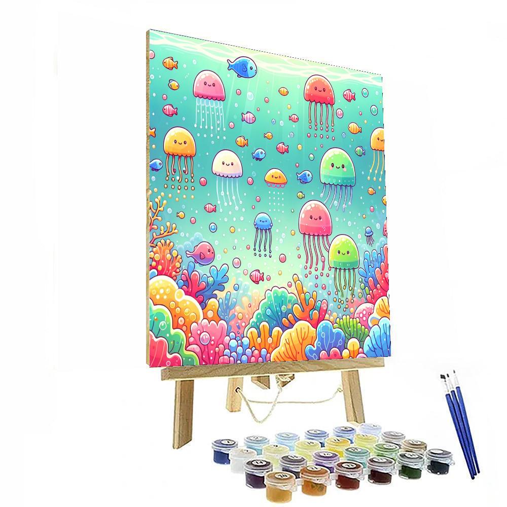 Jolly Jellyfish Party Painting By Numbers Kit