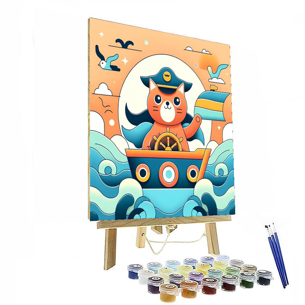 Courageous Cat Captain Paint By Numbers