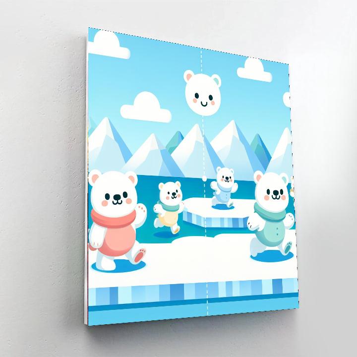 Polar Bear Ice Cap Adventure Paint By Numbers