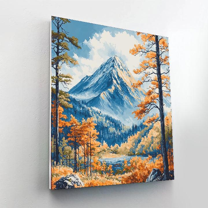 Katsushika Hokusai Inspired Hokusai's Majestic Mountain  Numbered Painting Kits