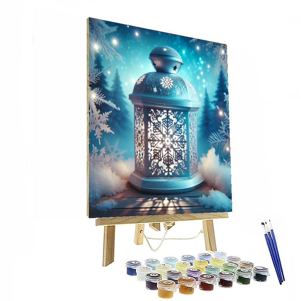 Snowflake Elegance Lantern Paint By Number