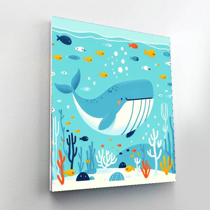 Gentle Whale's Ocean Symphony Paint By Color