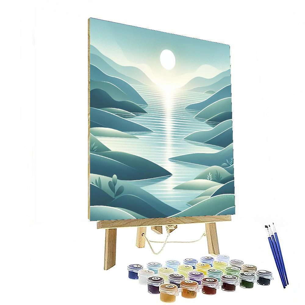 Glistening Lake Reflections Paint By Number