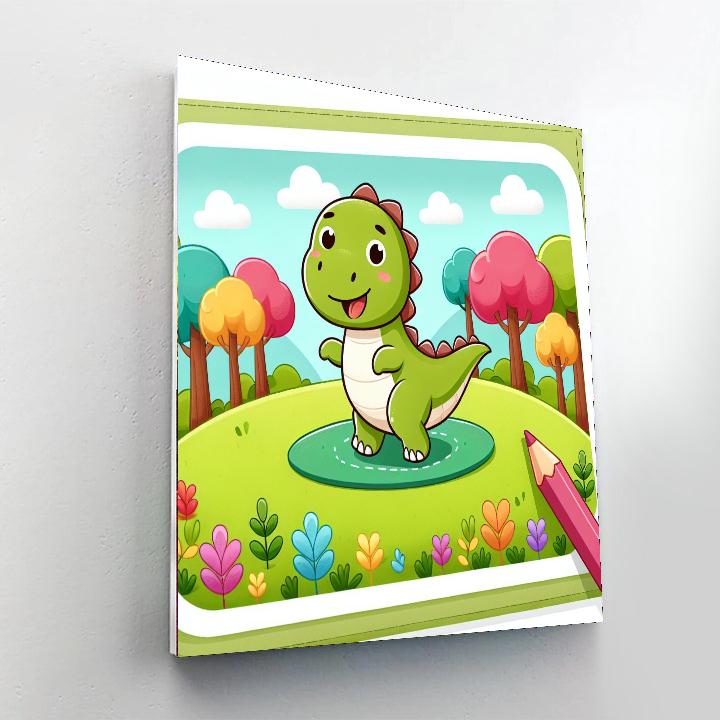 Wandering Dinosaur Paint By Color
