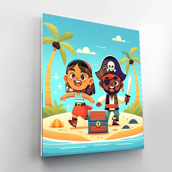 Treasure Hunt With Pirates Painting By Numbers Kit