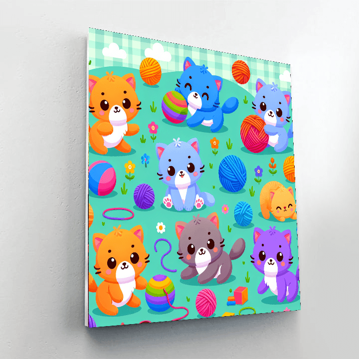 Cuddly Kittens Playtime Number Painting