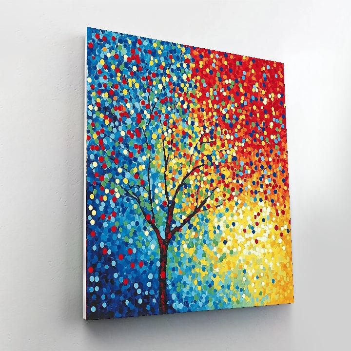 Georges Seurat Inspired Abstract Color Dance  Numbered Painting Kits