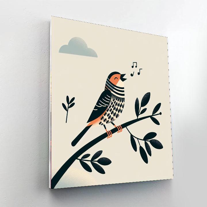 Zippy Zebra Finch Paint By Numbers Art