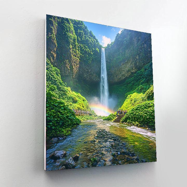 Skógafoss Waterfall - Iceland Numbered Painting Kits