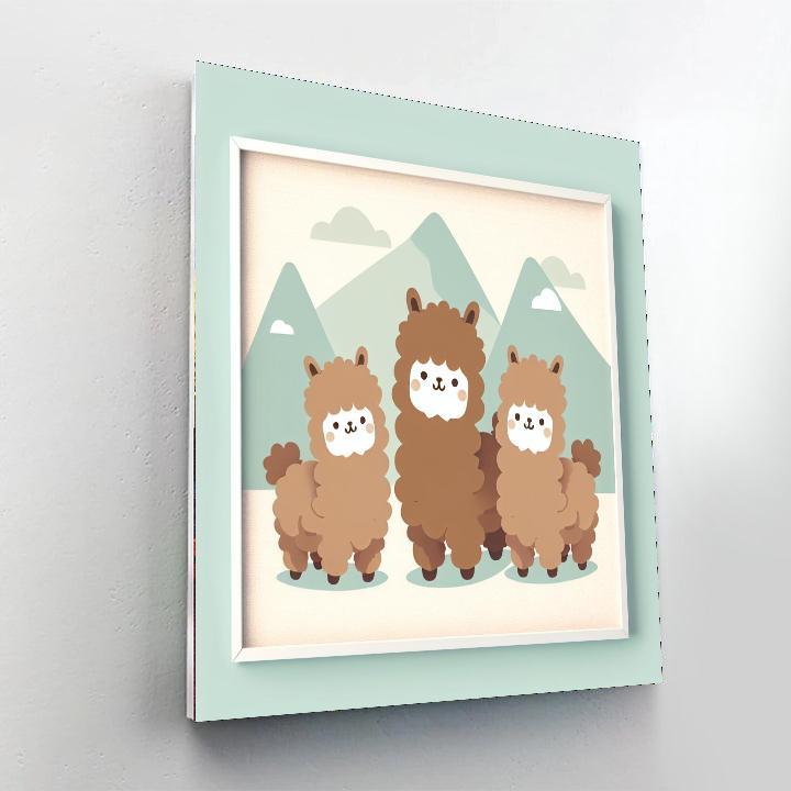 Adventurous Alpaca Antics Number Painting