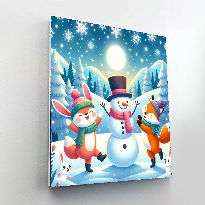 Dancing Winter Friends Numbered Painting Kits