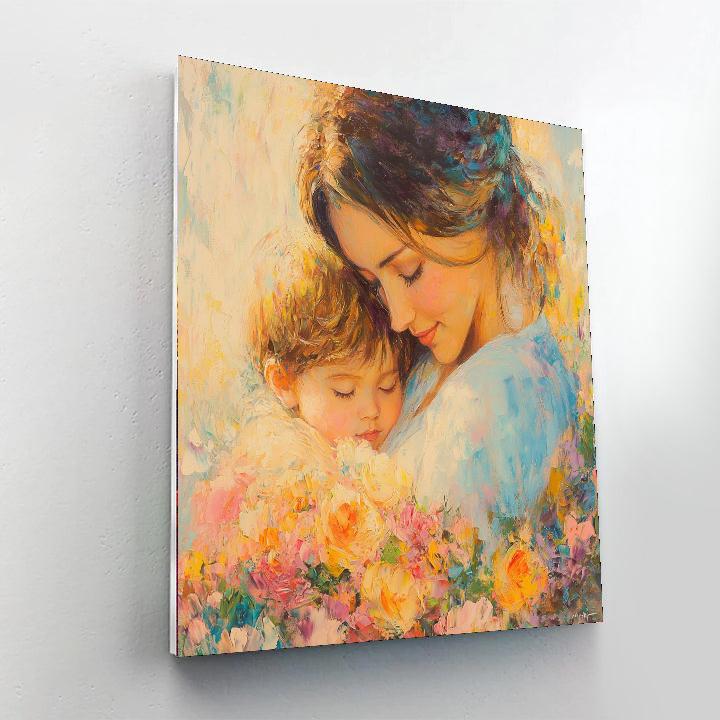 Mother's Comforting Embrace Paint By Numbers