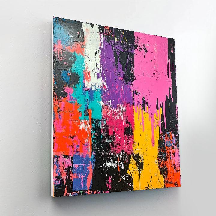 Jean-Michel Basquiat Inspired Tension And Harmony  Paint By Color
