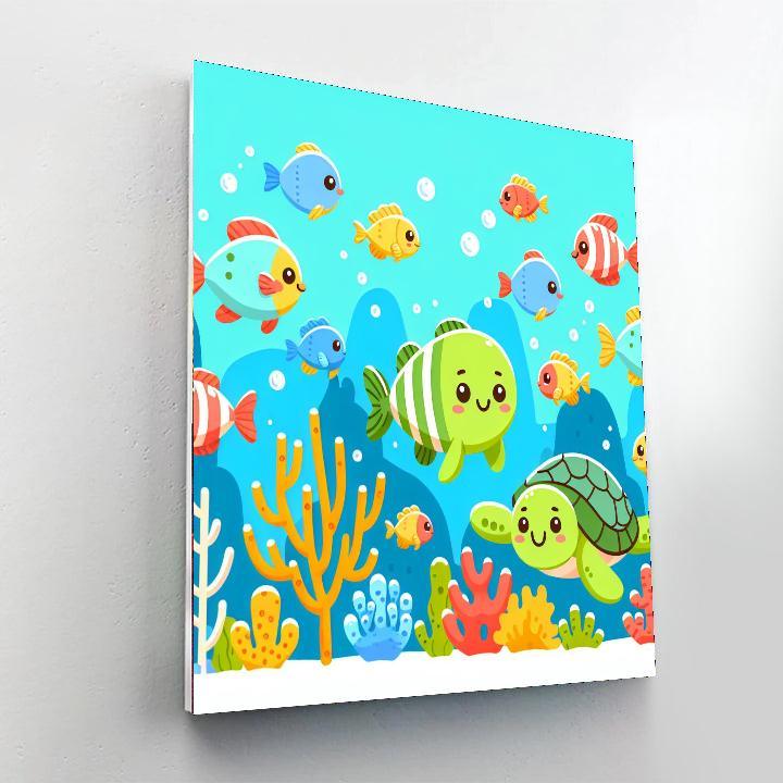 Whimsical Underwater Friends Painting By Numbers Kit