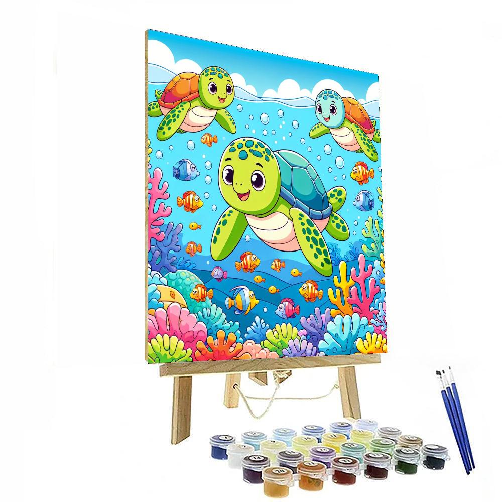 Sassy Sea Turtles Paint By Numbers Kits