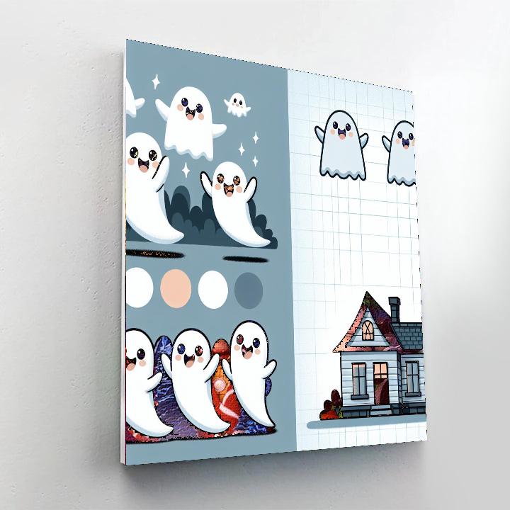 Giggling Ghostly Fun Painting By Numbers Kit