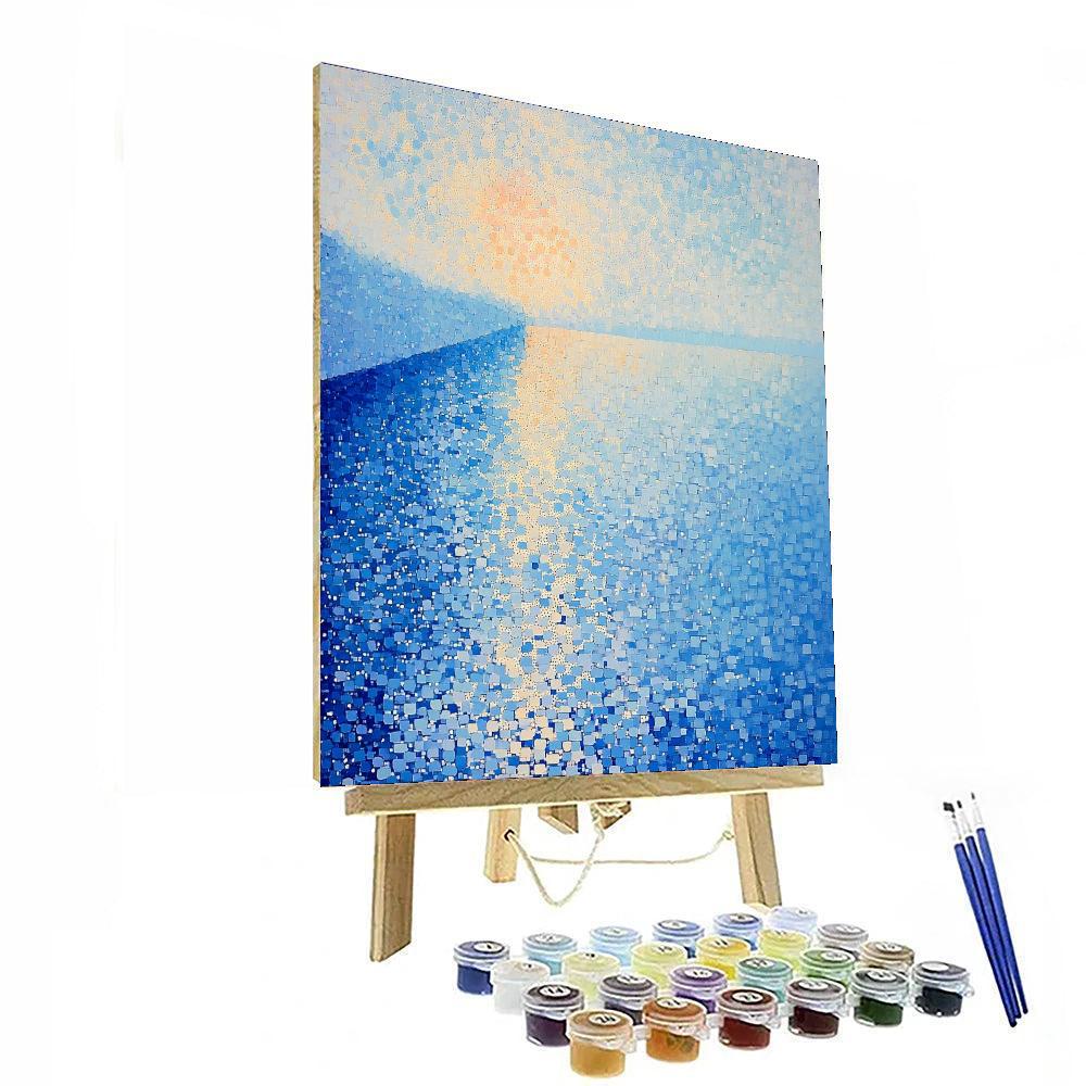 Georges Seurat Inspired Dreamlike Reflection  Paint By Numbers Art