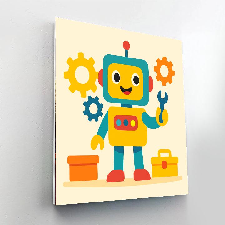 Robot Builder DIY Paint By Numbers