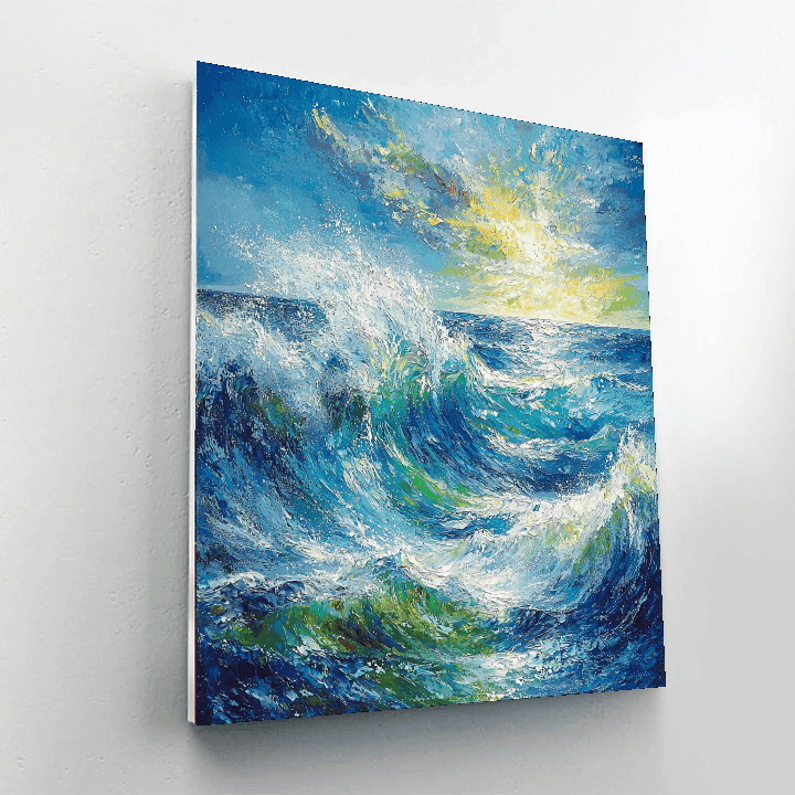 Turner Inspired Abstract Ocean  Numbered Painting Kits