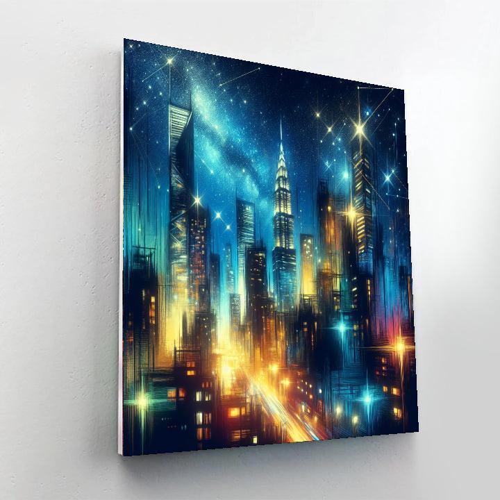 Whimsical Nighttime Cityscape Paint By Numbers Kits