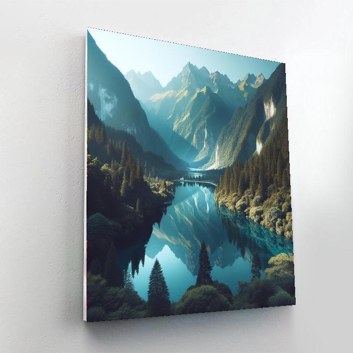 Azure Lake Serenity Numbered Painting Kits