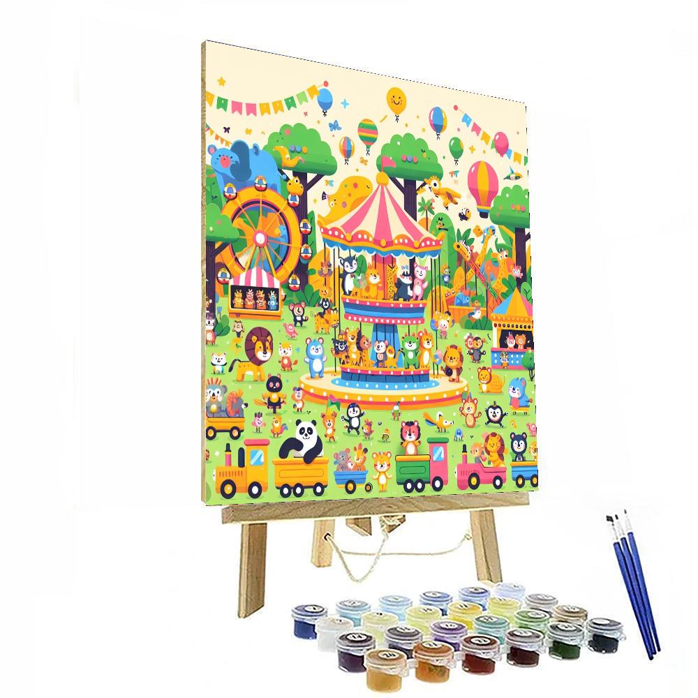 Jungle Carnival Fun Painting Number Kit