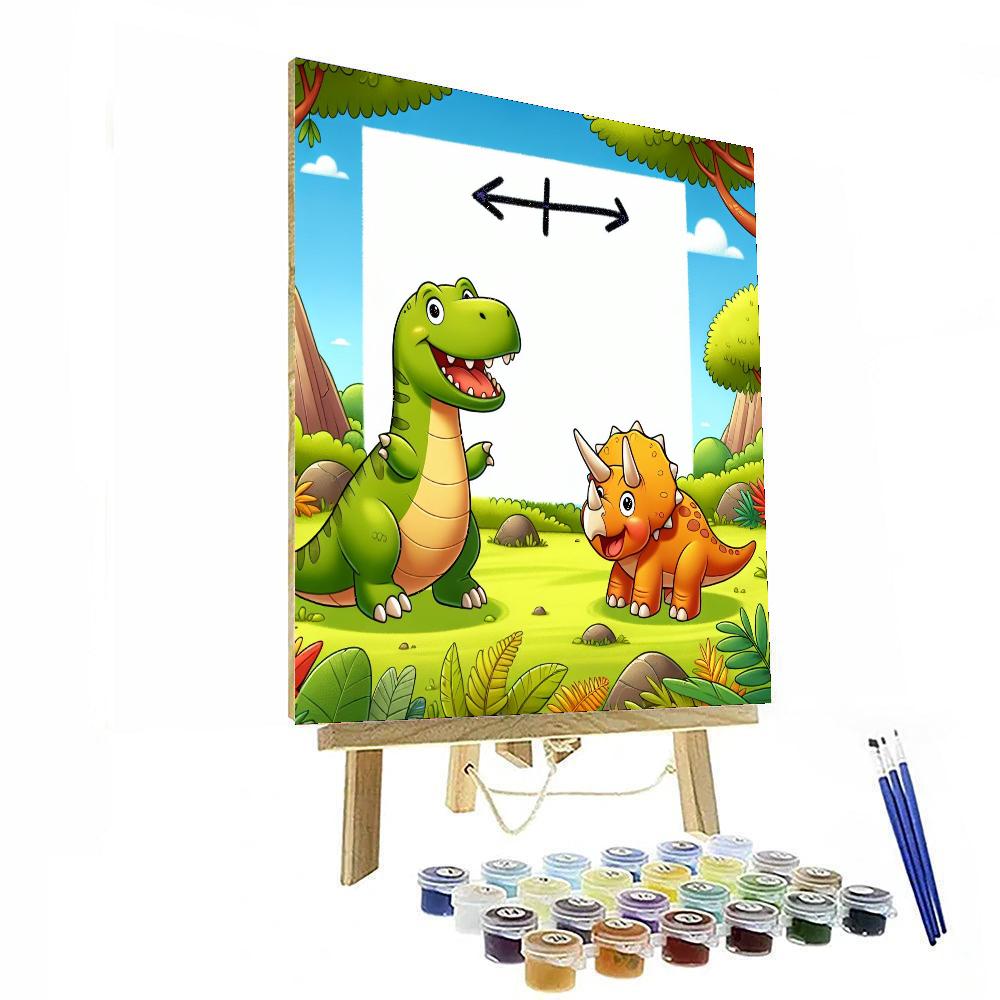The Friendly Dinosaur Adventure DIY Paint By Numbers