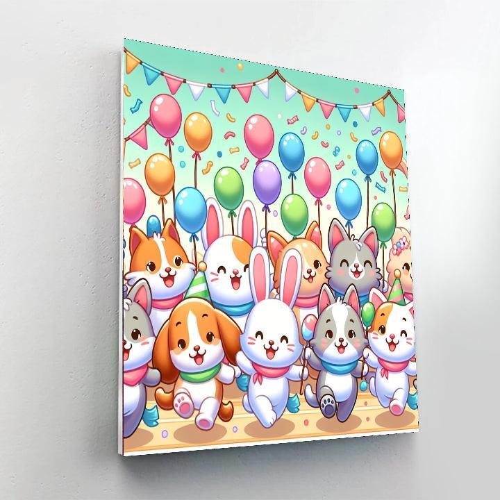 Cute Critter Parade Paint By Number
