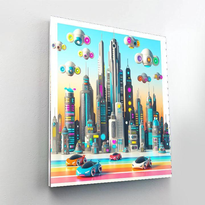 Urban Skyline Utopia Paint By Color